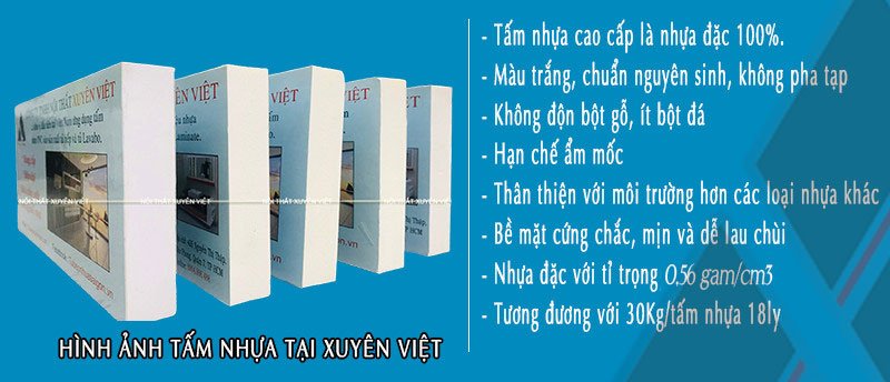 Tấm nhựa PVC dùng để làm tủ bếp cao cấp tại Xuyên Việt
