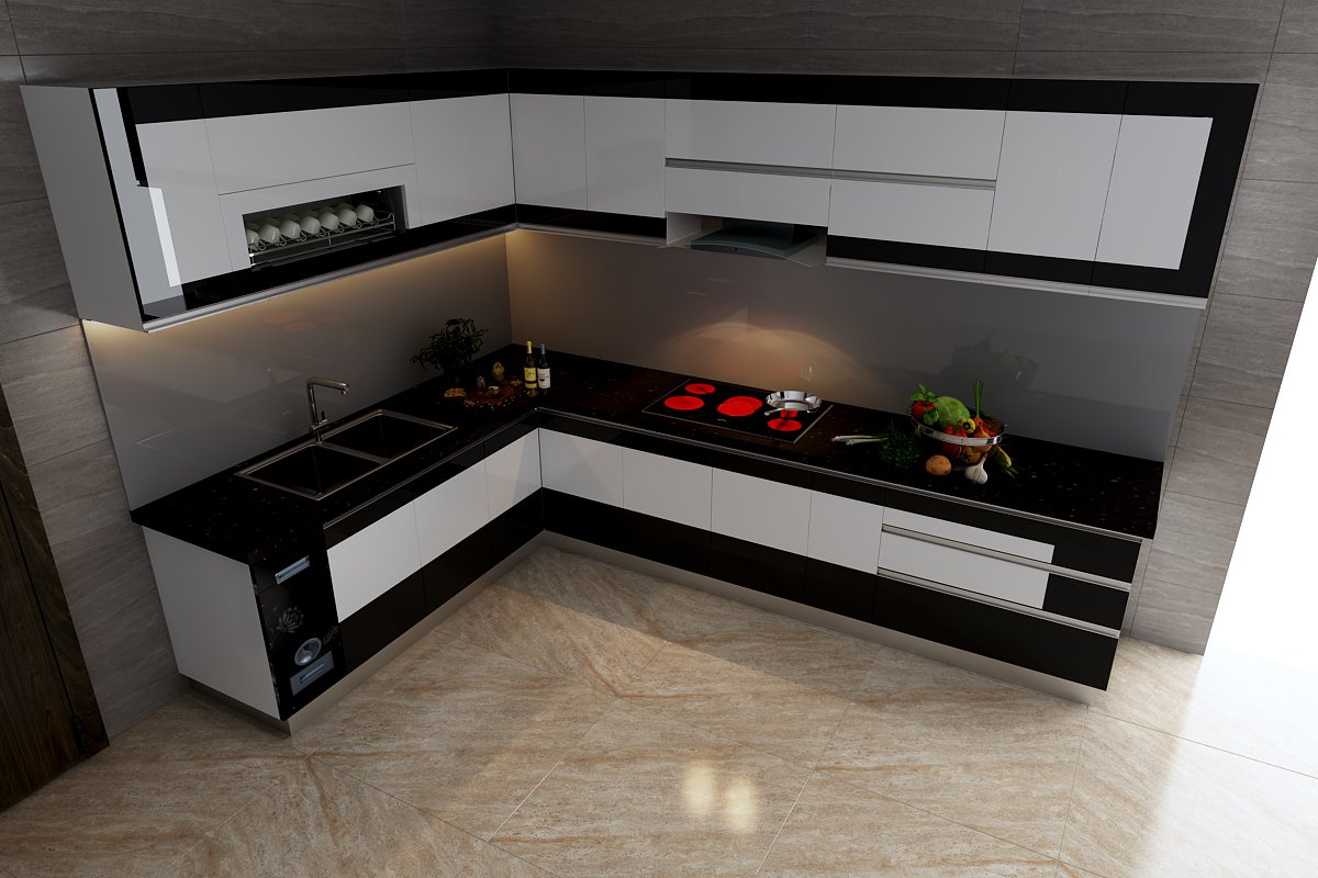 Mẫu tủ bếp dưới cho không gian bếp có diện tích nhỏ 4