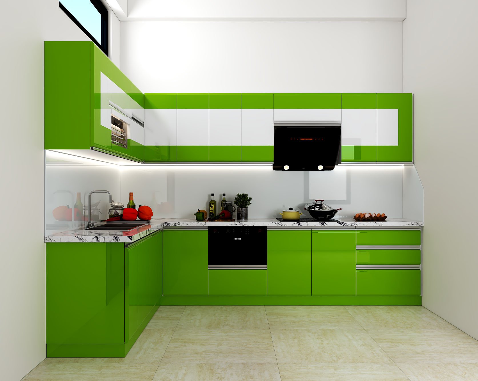 Mẫu tủ bếp dưới cho không gian bếp có diện tích nhỏ 3