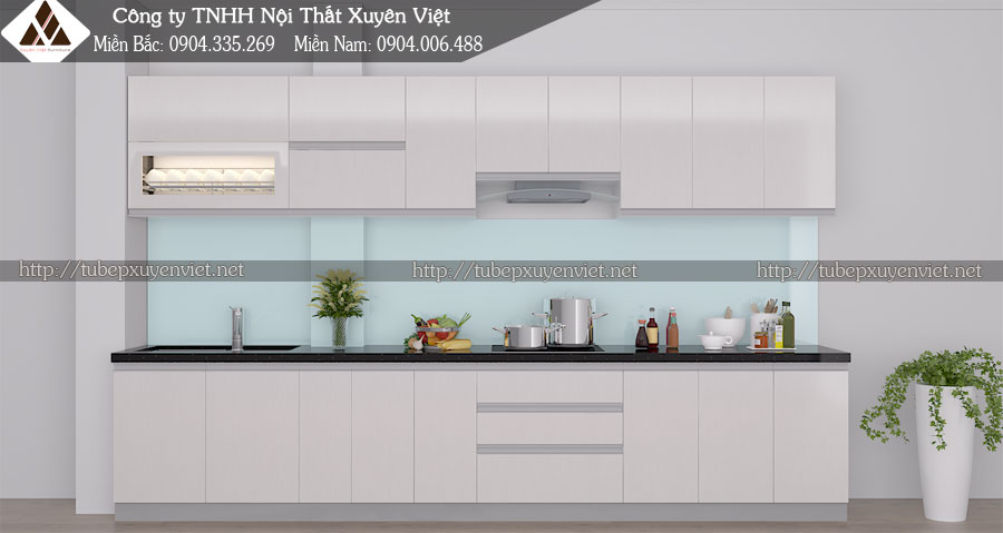 Tủ bếp chữ L đẹp hiện đại của tủ bếp nhựa Xuyên Việt 6