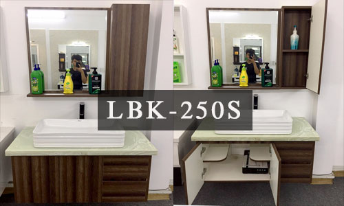 Bộ tủ lavabo giả vân gỗ LBK250S đa di năng tại Xuyên Việt 