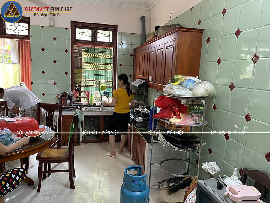 Hiện trạng tủ bếp nhà anh Toàn - Bắc Ninh