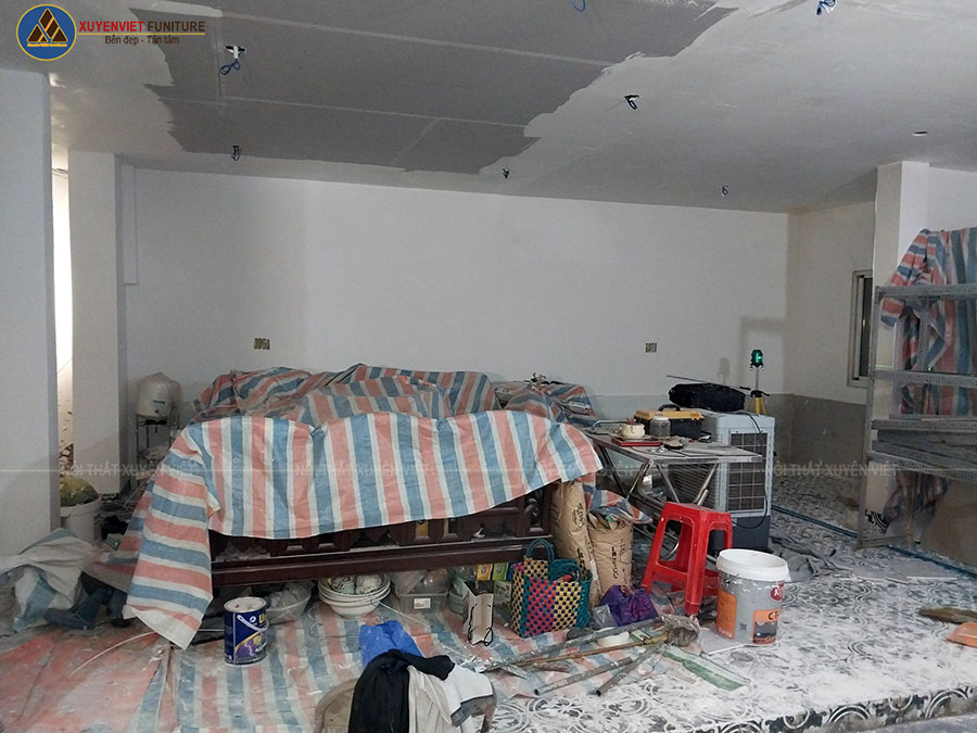 Hiện trạng không gian nhà bếp trước khi lắp đặt tủ bếp nhựa nhà cô Lệ - Tân Bình