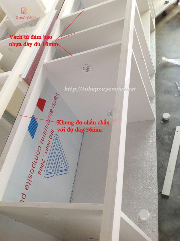 Khung xương chịu lực chỉ có tại tủ bếp nhựa Xuyên Việt