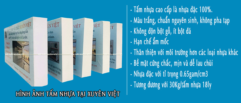 Tấm nhựa pvc thi công tủ lavabo tại Xuyên Việt