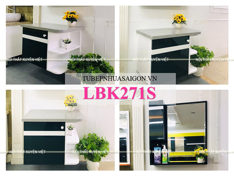 Tủ chậu rửa mặt LBK271S nhỏ gọn phù hợp cho không gian phòng tắm nhỏ