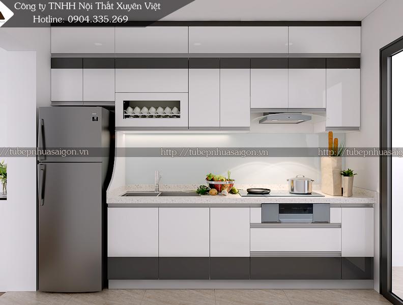 Tủ bếp đẹp cho nhà chung cư Anh Hiệp - HD Mon