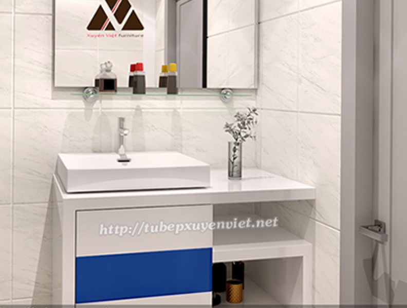   
          Tủ lavabo nhựa PVC treo nhỏ xinh Xuyên Việt