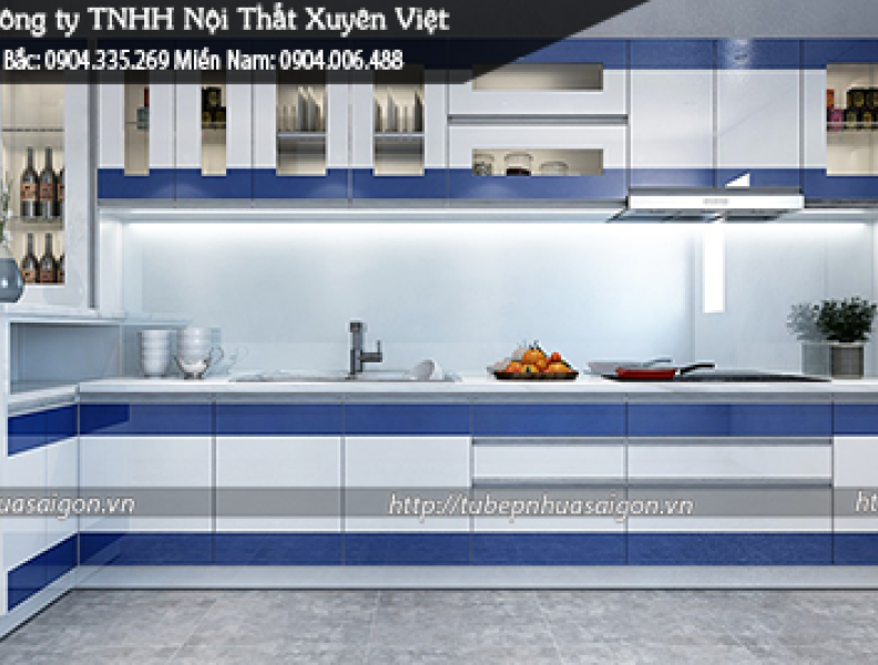   
          Mẫu tủ bếp chữ L hiện đại nhà chị Ninh - TT Củ Chi