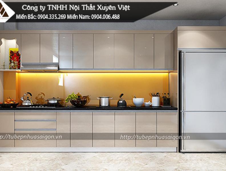 Tủ bếp Acrylic chữ i tủ bếp nhựa Xuyên Việt