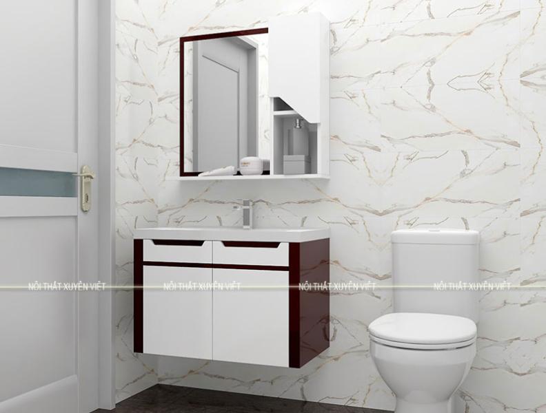   
          Tủ lavabo treo tông trắng đỏ đầy sang trọng XVL786 