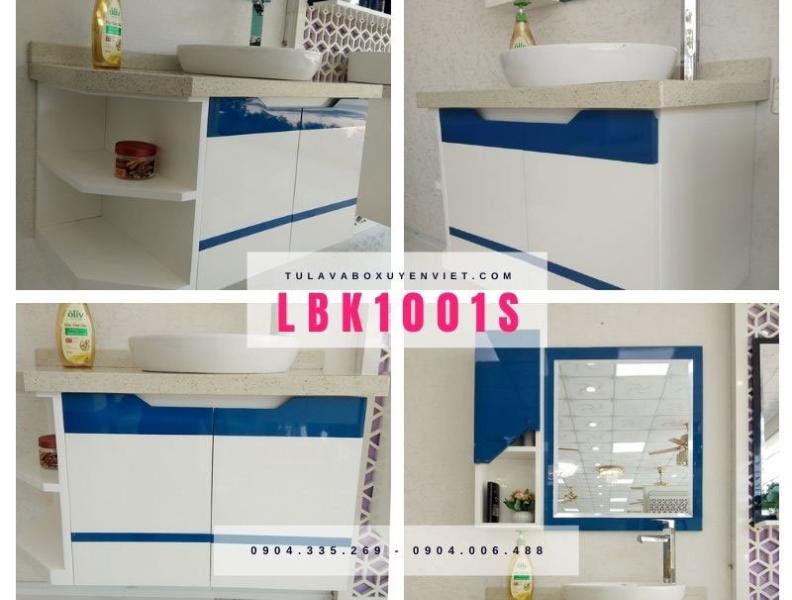 Mát mắt với mẫu tủ lavabo nhựa có sẵn LBK1001S tông xanh trắng