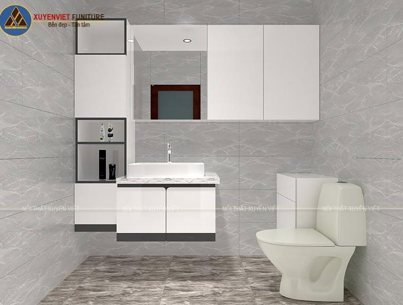   
          Tủ lavabo treo tường tông trắng đen thời thượng XVL831