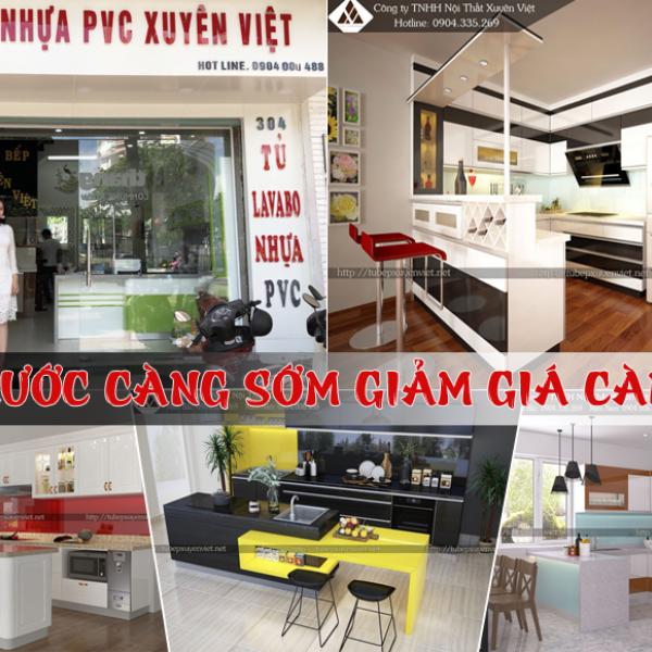   
          Tủ bếp đẹp đặt càng sớm giảm càng sâu