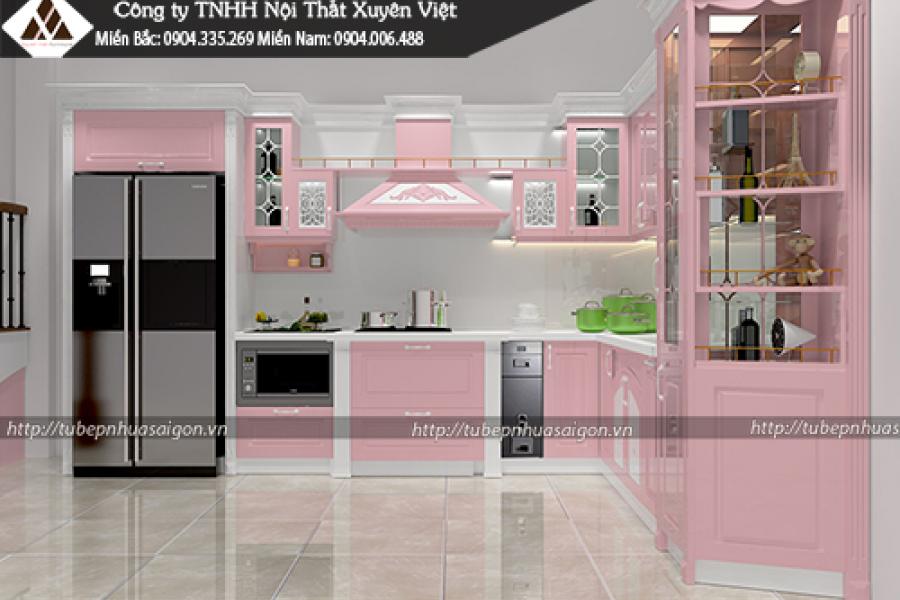   
          Tủ bếp màu hồng- tủ đồ- tủ lavabo màu hồng nhựa PVC