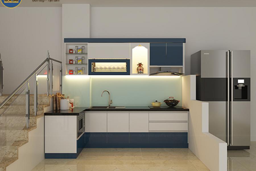   
          Tủ bếp bằng nhựa siêu bền đẹp nhà cô Thắng – quận 4