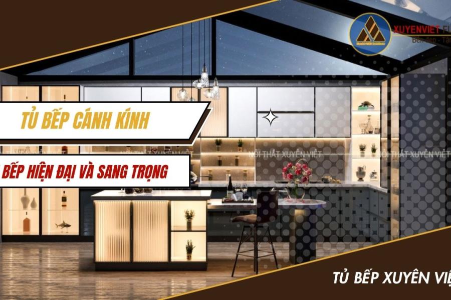   
          Tủ bếp cánh kính - Tủ bếp hiện đại và sang trọng