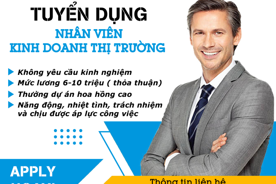   
          Tuyển dụng Nhân viên kinh doanh thị trường năm 2024